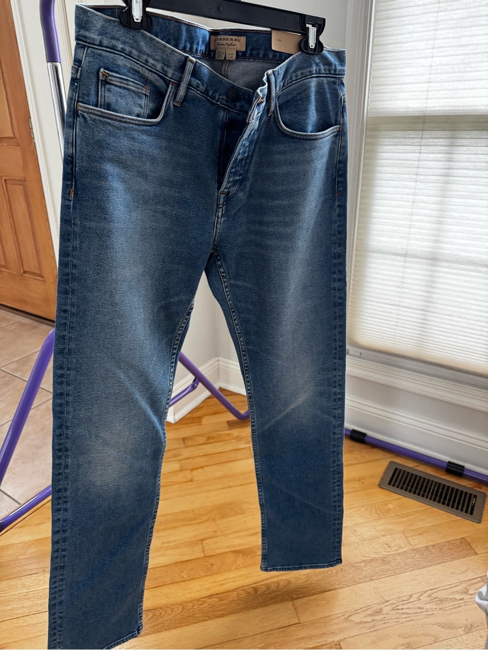 Burberry Men's Dark Blue Straight Jeans